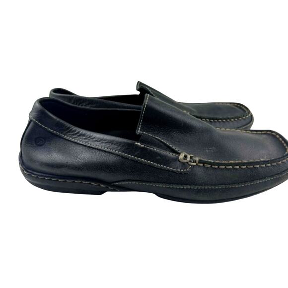 Rockport Men's Slip-on Black Leather Driving Loafers 9M - Picture 1 of 8